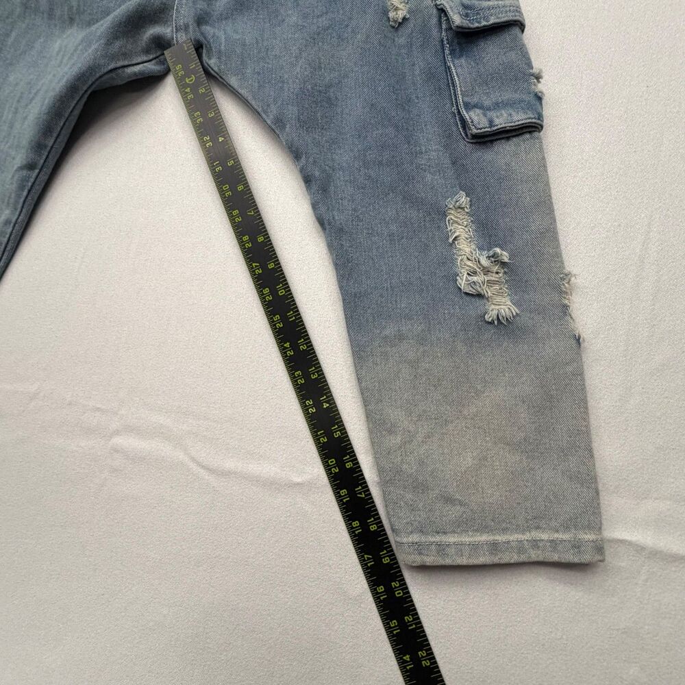 Rehab Lab Drop Crotch Jeans Womens Med Distressed Pockets - Picture 4 of 10